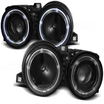 Scheinwerfer CCFL Angel Eyes für BMW 3er E30 Bj. 82-94 Schwarz