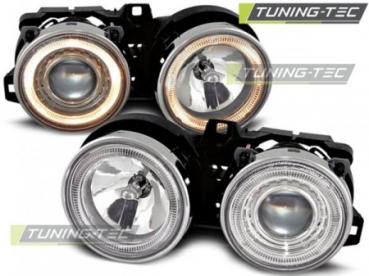 Scheinwerfer Angel Eyes für BMW 3er E30 Bj. 82-94 Chrom