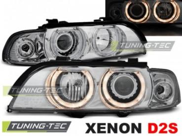 Xenon Scheinwerfer Angel Eyes für BMW 5er E39 Bj. 95-00 Chrom