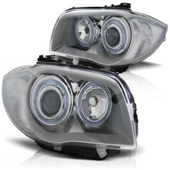 Design Angel Eyes Scheinwerfer für BMW 1er E81, E82, E87, E88 04-11 chrom