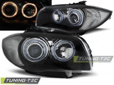 Design Angel Eyes Scheinwerfer für BMW 1er E81, E82, E87, E88 04-11 schwarz