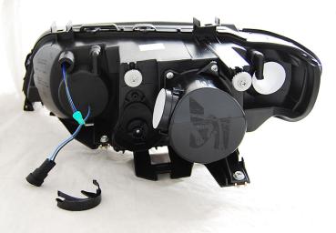 Xenon LED Angel Eyes Scheinwerfer für BMW X5 E53 99-03 schwarz