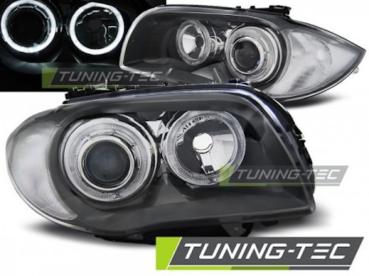 Scheinwerfer LED Angel Eyes für BMW 1er E81 E82 E87 E88 Bj. 04-11 Grau