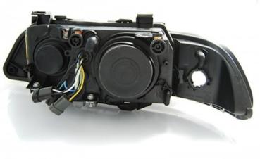LED Angel Eyes Scheinwerfer für BMW 5er E39 95-03 Lim./Touring Schwarz