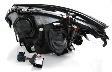 Scheinwerfer LED Angel Eyes für BMW 5er E60 E61 Bj. 03-07 Schwarz