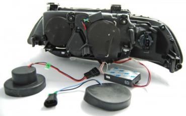 Scheinwerfer CCFL Angel Eyes für BMW 5er E39 Bj. 95-00 Schwarz