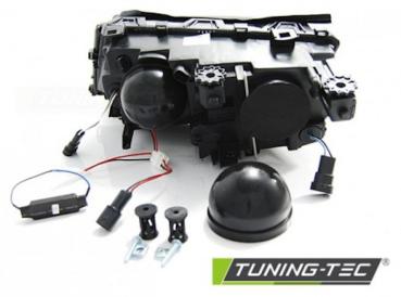 Scheinwerfer LED Angel Eyes für BMW 3er E46 Limo Touring Bj. 01-05 Schwarz