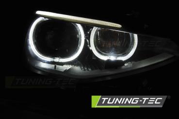 LED Tagfahrlicht Angel Eyes Scheinwerfer für BMW 1er F20/F21 11-14 schwarz