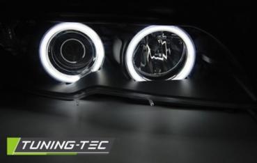 Xenon Scheinwerfer CCFL Angel Eyes für BMW 3er E46 Coupe Cabrio 03-06 Schwarz