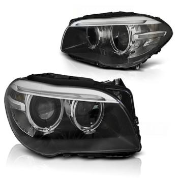 Xenon LED Tagfahrlicht Angel Eyes Scheinwerfer für BMW 5er F10/F11 10-13 schwarz