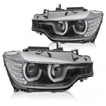 Scheinwerfer DRL LED Tagfahrlicht für BMW 3er F30 F31 Bj. 11-15 Schwarz