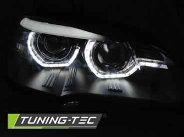 Xenon Scheinwerfer DRL LED Tagfahrlicht für BMW X5 E70 Bj. 07-10 Schwarz AFS