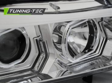 3D LED Angel Eyes Scheinwerfer für BMW 3er E90/E91 05-08 chrom mit LED Blinker