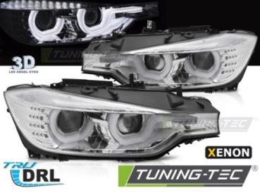 Xenon Scheinwerfer DRL LED Tagfahrlicht für BMW 3er F30 F31 Bj. 11-15 Chrom
