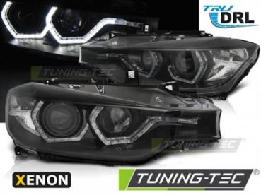 Xenon Scheinwerfer DRL LED Tagfahrlicht für BMW 3er F30 F31 Bj. 11-15 Schwarz