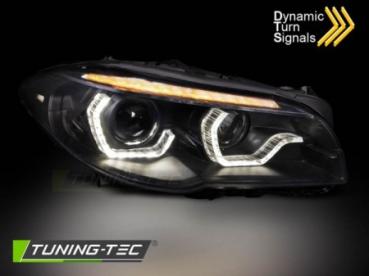 Xenon Scheinwerfer DRL LED Tagfahrlicht für BMW 5er F10 F11 Bj. 10-13 Schwarz
