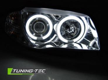 CCFL Angel Eyes Scheinwerfer für BMW 1er E81, E82, E87, E88 04-11 chrom