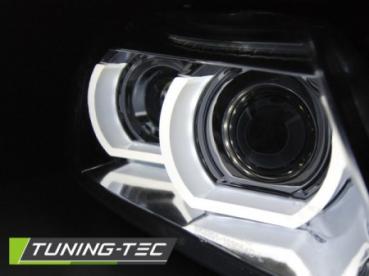 Xenon Scheinwerfer 3D Angel Eyes für BMW 3er E90 E91 LCI Bj. 09-12 Chrom AFS