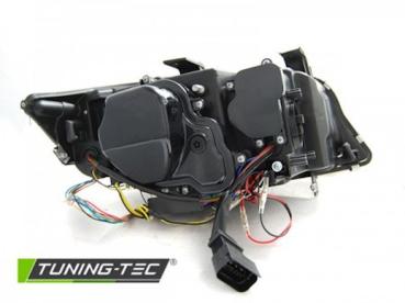 Xenon Scheinwerfer 3D Angel Eyes für BMW 3er E90 E91 LCI Bj. 09-12 Schwarz AFS
