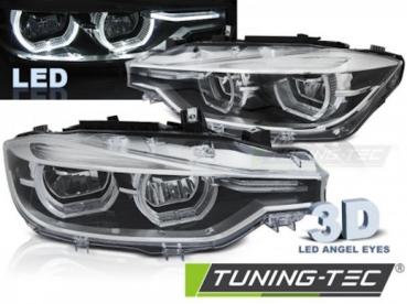 Voll LED Scheinwerfer Tagfahrlicht für BMW 3er F30 F31 Bj. 11-15 Schwarz