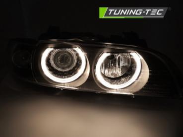 Xenon Angel Eyes Scheinwerfer für BMW 5er E39 Facelift (LCI) 00-03 schwarz