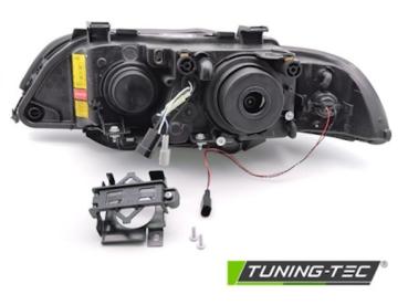 Xenon Angel Eyes Scheinwerfer für BMW 5er E39 Facelift (LCI) 00-03 schwarz