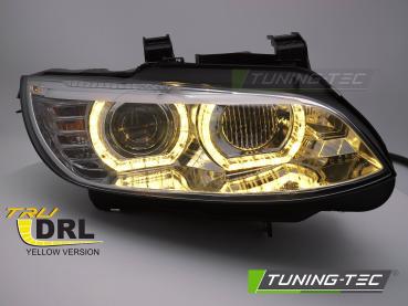 Preview: 3D Xenon LED Tagfahrlicht Angel Eyes Scheinwerfer für BMW 3er Coupe/Cabrio E92/E93 06-10 chrom