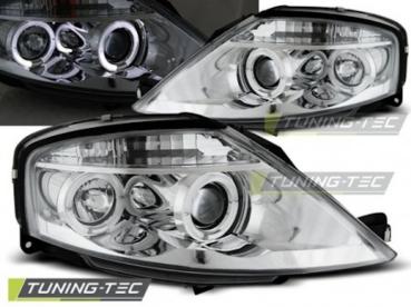 LED Angel Eyes Scheinwerfer für Citroen C3 02-09 chrom