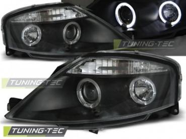 LED Angel Eyes Scheinwerfer für Citroen C3 02-09 schwarz