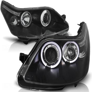 LED Angel Eyes Scheinwerfer für Citroen C4 04-10 schwarz