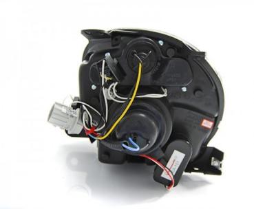 Scheinwerfer Angel Eyes mit LED Leiste für Fiat 500 Bj. 07-15 Chrom