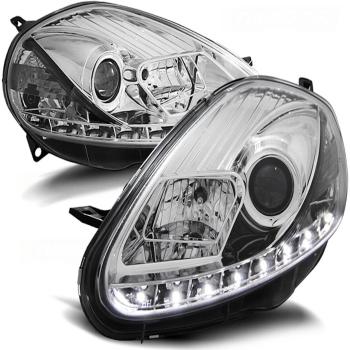 Scheinwerfer LED Tagfahrlicht Optik für Fiat Grande Punto Bj. 08-09 Chrom