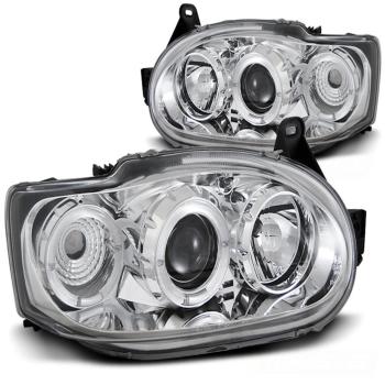 Scheinwerfer Angel Eyes für Ford Escort MK7 Bj. 95-00 Chrom