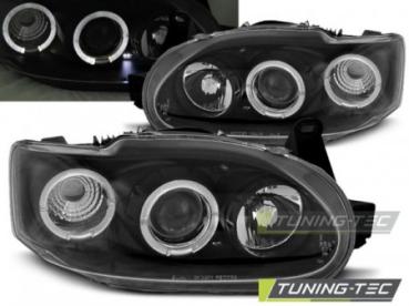 Scheinwerfer Angel Eyes für Ford Escort MK7 Bj. 95-00 Schwarz