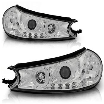 LED Tagfahrlicht Design Scheinwerfer für Ford Mondeo MK1 96-00 chrom