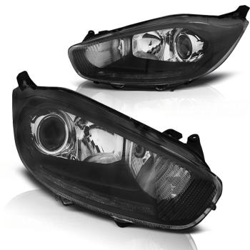 Scheinwerfer DRL LED Tagfahrlicht für Ford Fiesta MK7 Bj. 13-17 Schwarz