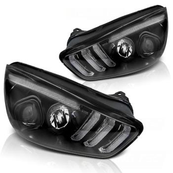 Scheinwerfer DRL LED Tagfahrlicht für Ford Focus 3 15-18 BLACK mit dynam Blinker