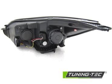 Scheinwerfer LED Tagfahrlicht Optik für Ford Focus 3 Bj. 11-14 Schwarz