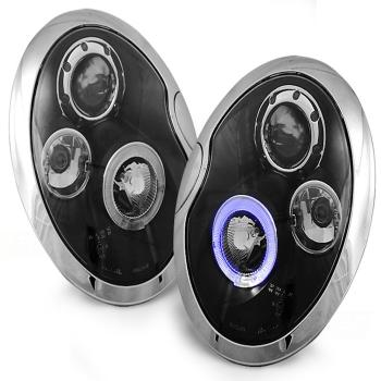 Scheinwerfer Angel Eyes für Mini R50 R52 R53 Bj. 01-06 Schwarz