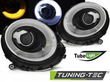 Scheinwerfer LED Tagfahrlicht Optik für Mini One Cooper Bj. 06-14 Schwarz LTI