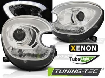 Xenon Scheinwerfer LED Tagfahrlicht Optik für Mini R60 R61 B10-14 Chrom LTI