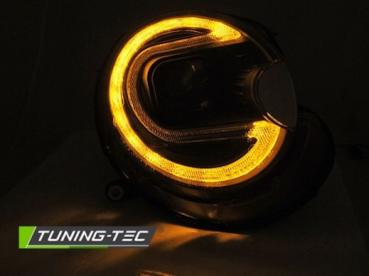 Scheinwerfer LED Tagfahrlicht Optik für Mini One Cooper Bj. 06-14 Schwarz LTI