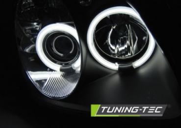Scheinwerfer CCFL Angel Eyes für Mercedes SLK R170 Bj. 96-04 Schwarz