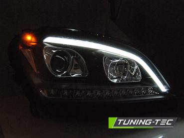 LED Tagfahrlicht Scheinwerfer für MB ML W164 05- schwarz dynamischem LED Blinker