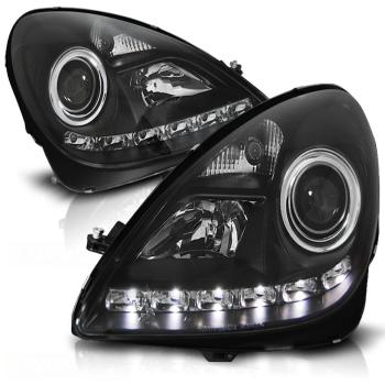 Xenon Scheinwerfer LED Tagfahrlicht Optik für Mercedes SLK R171 04-11 Schwarz