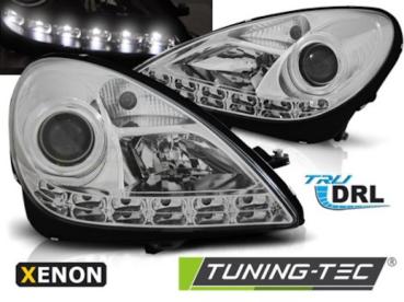 Xenon Scheinwerfer DRL LED Tagfahrlicht für Mercedes SLK R171 Bj. 04-11 Chrom