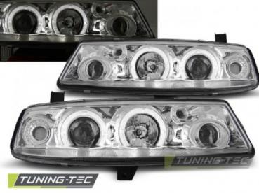 Scheinwerfer Angel Eyes für Opel Calibra Bj. 90-97 Chrom