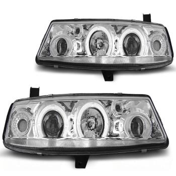 Scheinwerfer Angel Eyes für Opel Calibra Bj. 90-97 Chrom