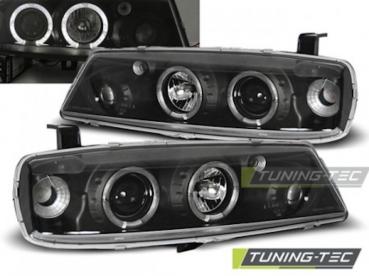 Scheinwerfer Angel Eyes für Opel Calibra Bj. 90-97 Schwarz