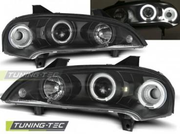 Scheinwerfer Angel Eyes für Opel Tigra A Bj. 94-00 Schwarz